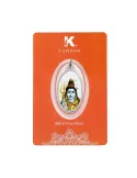 Kundan Silver Oval Color Shiva Pendant Of 5.11 Grams in 9999 Purity / Fineness