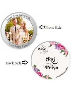 Both Side Printed Picture Round Silver Coin of 20 Gram in 999 Purity - 20 gm / 20 gms