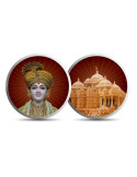 MOHUR Color Akshardham Temple Silver Coin Of 20 Gram in 999 Purity / Fineness
