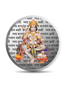 Mohur Color Hanumanji Silver Coin Of 20 Gram in 999 Purity / Fineness