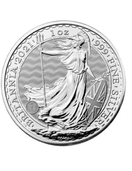 British Silver Britannia Coin 1 Ounce 2021 by The Royal Mint 
