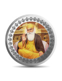 MOHUR Color Gurunanak Silver Coin Of 100 Gram in 999 Purity / Fineness