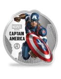 MMTC PAMP Marvel Captain America Colored Silver Coin 1 oz / 31.10gm in 999.9 Purity