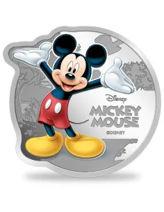 MMTC PAMP Disney Micky Mouse Colored Silver Coin 1 oz / 31.10gm in 999.9 Purity