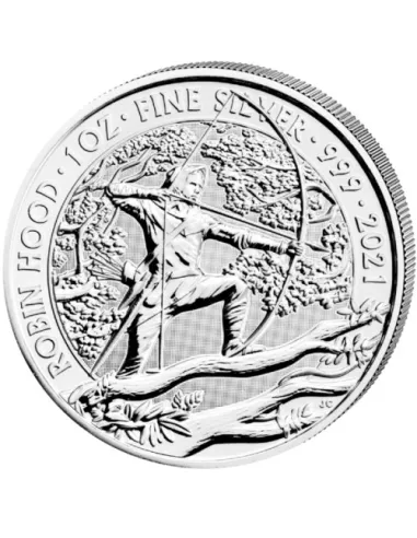 Robin Hood Myths & Legends 2021 1 OZ / 31.1 gram 999 by The Royal Mint 
