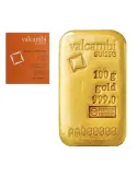 Valcambi Suisse Gold Casted Ingot Bar of 100 Grams 24 Karat in 999 Purity / Fineness with Serial Number Certificate