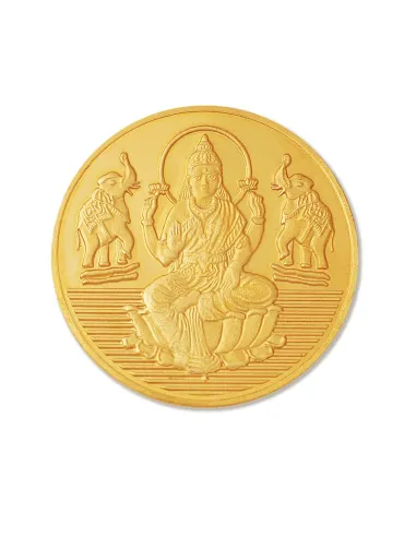Goddess Lakshmi Of 50 Gram 24Kt in 999 Purity / Fineness from Gujarat Gold Centre
