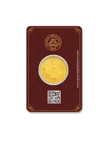 Gujarat Gold Centre Goddess Lakshmi Gold Coin Of 10 Gram 24Kt in 999 Purity / Fineness