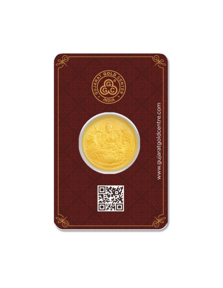 Gujarat Gold Centre Goddess Lakshmi Gold Coin Of 10 Gram 24Kt in 999 Purity / Fineness