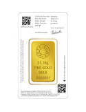 MMTC-PAMP Gold Ingot Bar of 31.1 Grams 24 Karat in 9999 Purity / Fineness