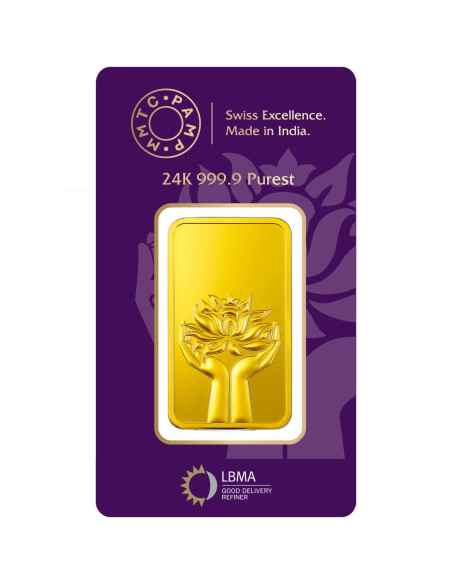 MMTC-PAMP Gold Ingot Bar of 31.1 Grams 24 Karat in 9999 Purity / Fineness