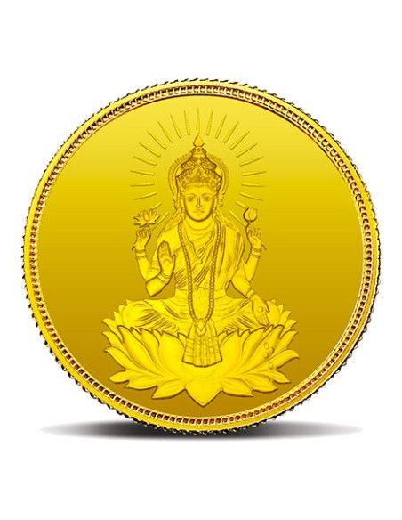 MMTC-PAMP Lakshmi Gold Coin of 8 Grams 24 Karat in 999.9 Purity / Fineness in Certi Card