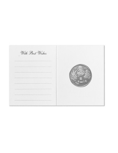 Modison Trimurti Silver Coin of 10 Grams in 24Kt 999 Purity Fineness in Folder Packing