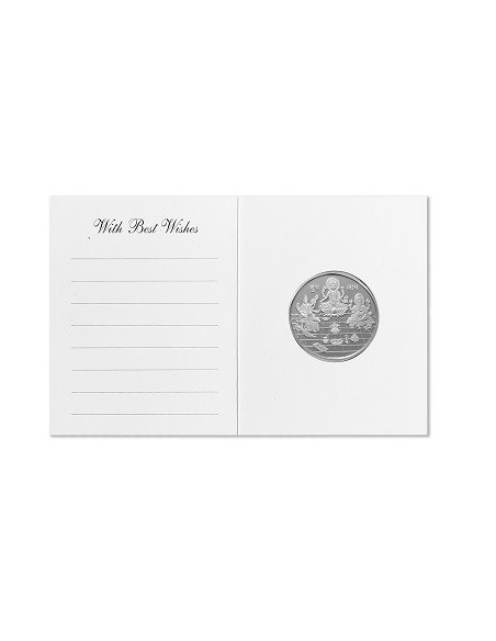 Modison Trimurti Silver Coin of 10 Grams in 24Kt 999 Purity Fineness in Folder Packing