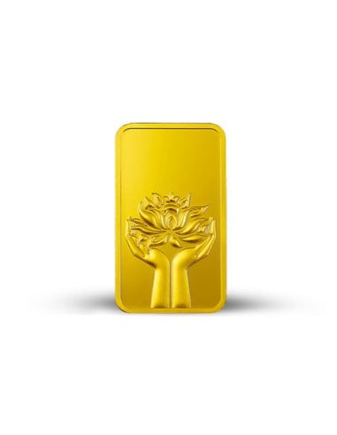 MMTC-PAMP Gold Lotus Bar of 2 Grams 24 Karat in 999.9 Purity / Fineness in Certi Card