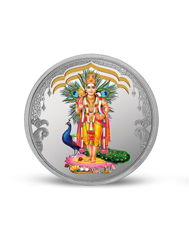 MMTC PAMP Murugan Colorful Silver Coin of 20 Gram in 999.9 Purity / Fineness