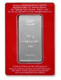 Modison Silver Bar of 50 Grams in 24Kt 999 Purity Fineness