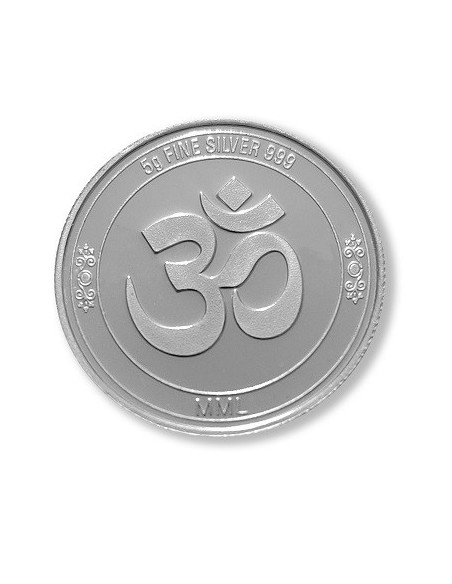 Modison Ganesh Silver Coin of 5 Grams in 24Kt 999 Purity Fineness