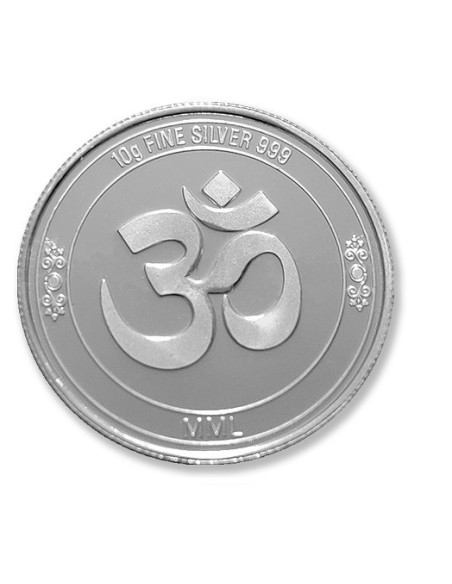Modison Ganesh Silver Coin of 10 Grams in 24Kt 999 Purity Fineness