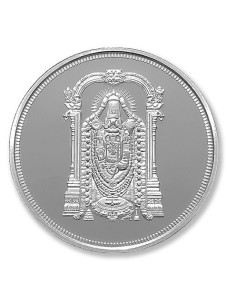 Modison Tirupati Silver Coin of 10 Grams in 24Kt 999 Purity Fineness in Folder Packing