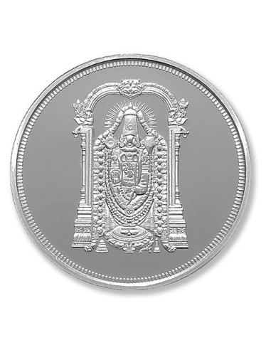Modison Tirupati Silver Coin of 10 Grams in 24Kt 999 Purity Fineness in Folder Packing