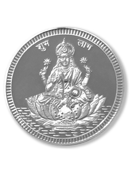Modison Lakshmi Silver Coin of 10 Grams in 24Kt 999 Purity Fineness