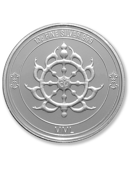 Modison Jagannath Silver Coin of 10 Grams in 24Kt 999 Purity Fineness Folder Packing