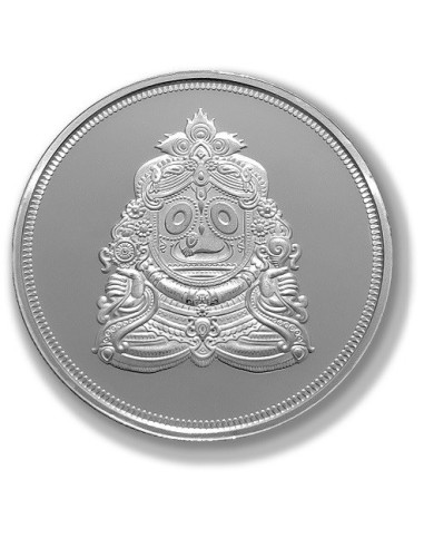 Modison Jagannath Silver Coin of 20 Grams in 24Kt 999 Purity Fineness in Folder Packing