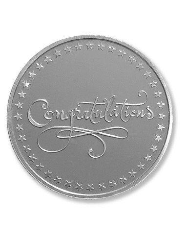 Modison Congratulation Silver Coin of 10 Grams in 24Kt 999 Purity Fineness