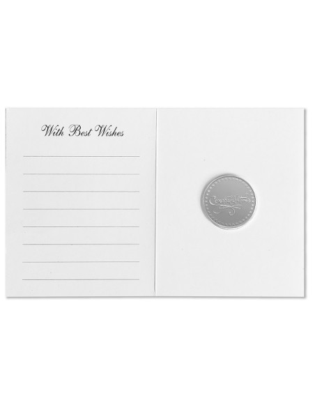 Modison Congratulation Silver Coin of 10 Grams in 24Kt 999 Purity Fineness in Folder Packing 
