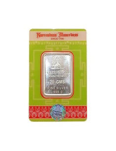 Narrondass Manordass Silver Bar Of 20 Grams in 999 Purity