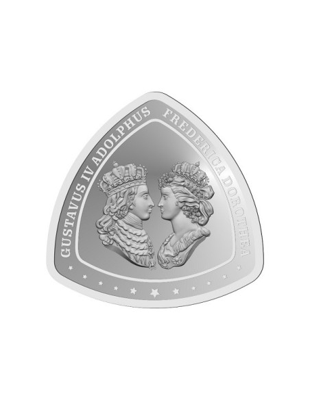 Triangle King & Queen Silver Coin Of 10 Grams in 999 Purity Fineness