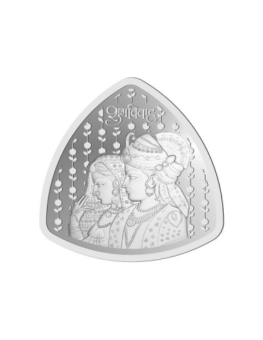 Triangle Shubh Vivah Silver Coin Of 10 Grams in 999 Purity Fineness
