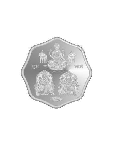 Octagon Trimurti Silver Coin Of 10 Grams in 999 Purity Fineness