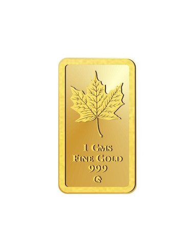 Kalpataru Gold Bar Of 1 Gram 24Kt Gold 999 Purity Fineness