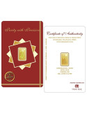 Lakshmi Gold Bar Of 1 Gram 24Kt Gold 999 Purity Fineness