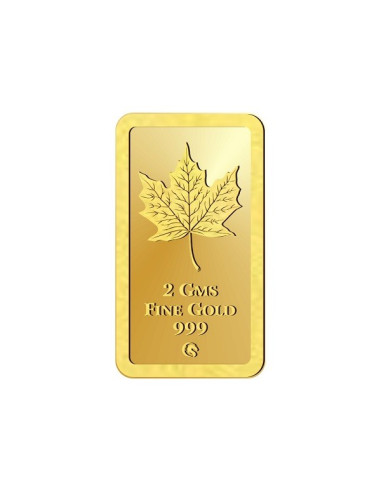Kalpataru Gold Bar Of 2 Gram 24Kt Gold 999 Purity Fineness