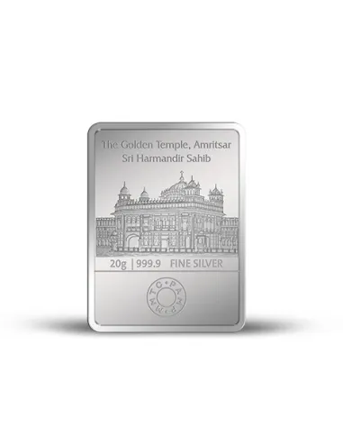 MMTC PAMP Silver Color Coin Gurunanak Dev Ji of 20 Gram in 999.9 Purity / Fineness