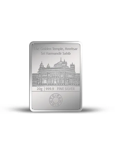 MMTC PAMP Silver Color Coin Gurunanak Dev Ji of 20 Gram in 999.9 Purity / Fineness