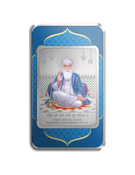 MMTC PAMP Silver Color Coin Gurunanak Dev Ji of 20 Gram in 999.9 Purity / Fineness