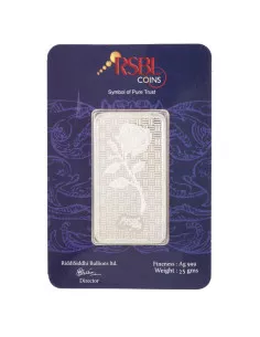 RSBL Silver Bar of 25 Grams in 24Kt 999 Purity Fineness
