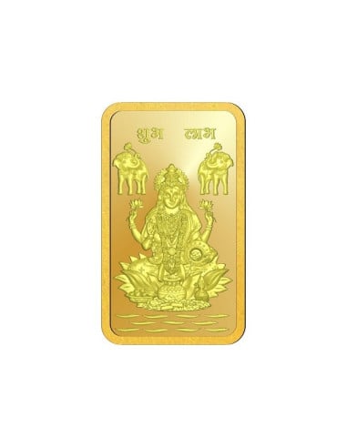 Lakshmi Gold Bar Of 1 Gram 24Kt Gold 999 Purity Fineness