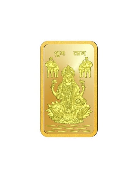 Lakshmi Gold Bar Of 1 Gram 24Kt Gold 999 Purity Fineness