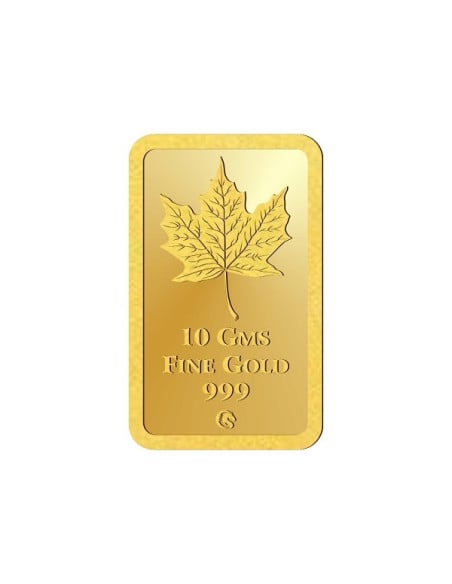 Lakshmi Gold Bar Of 10 Gram 24Kt Gold 999 Purity Fineness
