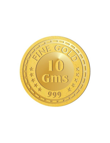 Lakshmi Gold Coin Of 10 Gram 24Kt Gold 999 Purity Fineness
