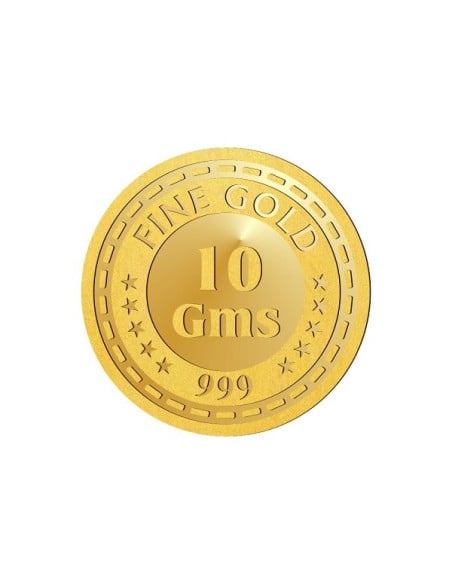 Lakshmi Gold Coin Of 10 Gram 24Kt Gold 999 Purity Fineness