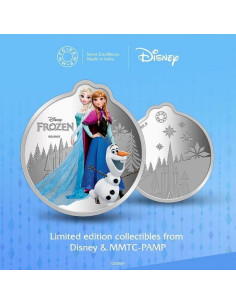 MMTC PAMP Disney Frozen Colored Silver Coin 1 oz / 31.10gm in 999.9 Purity