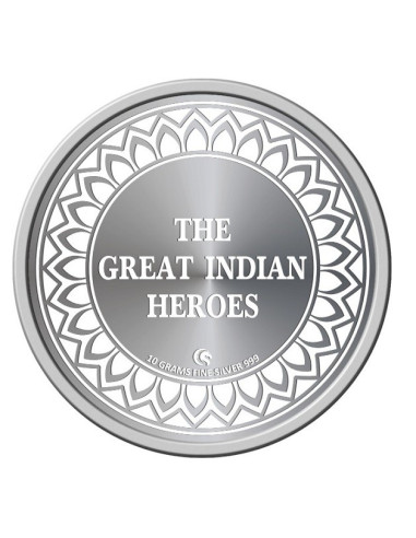 Omkar Mint The Great Indian Heros  Silver Coins 10 gm each in 999 Purity Set of 10
