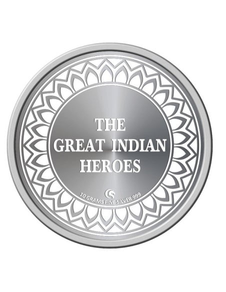 Omkar Mint The Great Indian Heros  Silver Coins 10 gm each in 999 Purity Set of 10
