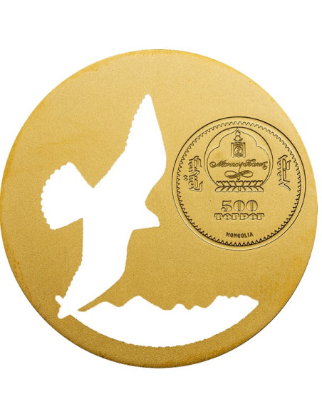 Mongolian Nature 2015  Falco cherrug in 0.925 gm Silver By CIT Mint
